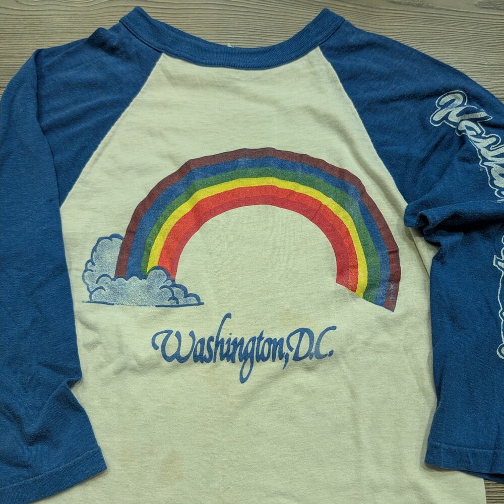 70's/80's Rainbow Washington DC Ragland t shirt - Picture 3 of 5